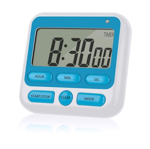Horloge numérique avec trois fonctions de minuterie et chronomètre -  Horloge de cuisine triple/double/triple avec dos magnétique