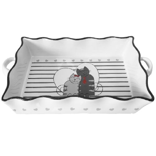 Plat en céramique pour le four Chats