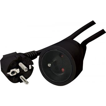 KOMELEC FRANCE Rallonge électrique 2m noire - 1