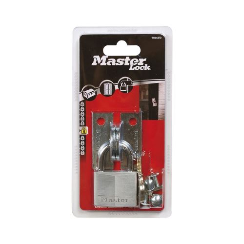 Master Lock Cadenas Pack œillets de fermeture de placard avec cadenas en aluminium de 40mm (système de fermeture)