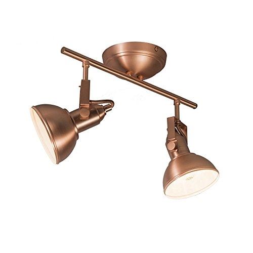 Reality gina - lampe, e14, ip20, 230 v avec 2 lumières cuivré