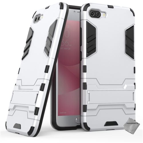 Housse etui coque rigide anti choc pour Asus Zenfone 4 Max Plus ZC554KL avec verre trempe - ARGENT