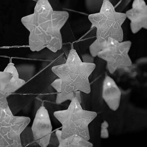 30 lumières de décoration de maison de mariage d'arbre de Noël de chaîne de LED, lumière décorative de forme de pentagramme, blanc froid