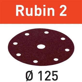 Abrasifs RUBIN 2 D125/8 P220 RU2/10 - FESTOOL - 499108 - 1
