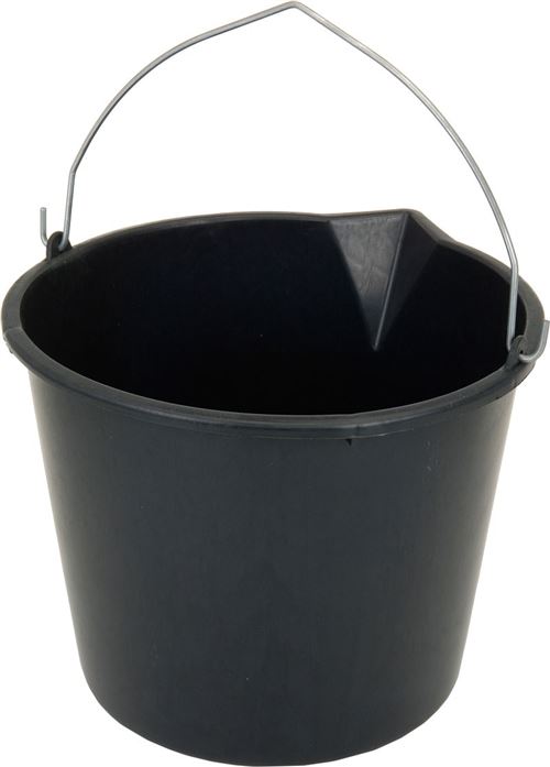 Seau de chantier noir 12 litres
