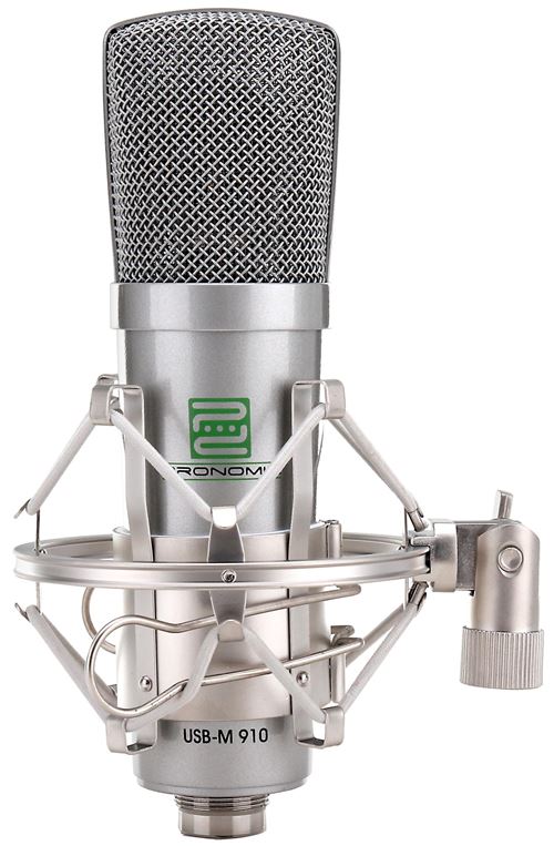 Pronomic USB-M 910 Podcast Bundle incl. filtre anti-pop en or & bras micro
