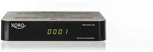Xoro HRS 9192 (DVB-S2, Twin, PVR, USB 2.0, FTA, LAN) Noir
