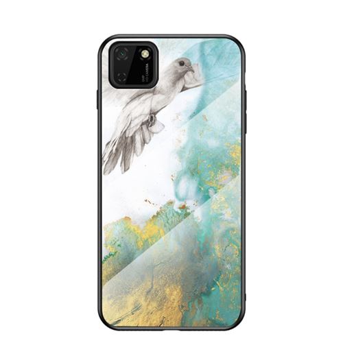 Coque en TPU combo motif grain de marbre pigeon volant pour votre Huawei Y5P