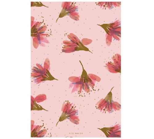 Bloc notes A5 - Fleurs de cerisier - 14,8 x 21 cm - 50 pages