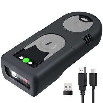 Inateck Bluetooth Lecteur de Code Barre 1D CCD avec Adaptateur USB 2.4Ghz, Scanner Codes sur Écran, Portable et avec Raccourcis Exclusifs - 1