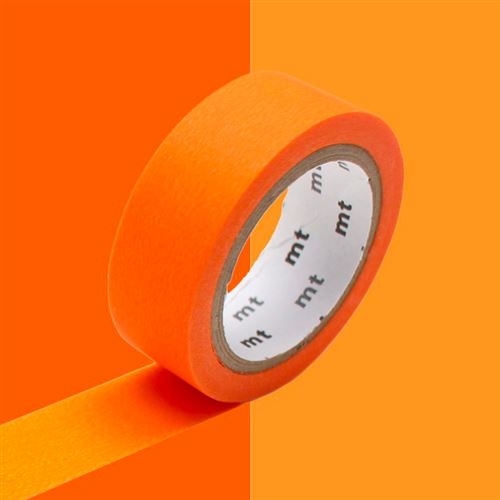 Masking Tape - Uni Jaune fluo - 15 mm x 7 m - Masking tape uni - Creavea