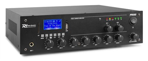 AMP-CD608 DAB amplificateur HiFi stéréo 4x100W RMS DAB+ BT entrée Optique  télécommande Argent