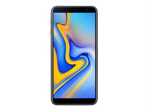 Samsung Galaxy J6+ - 4G smartphone - double SIM - RAM 3 Go / Mémoire interne 32 Go - microSD slot - Écran LCD - 6 - 1480 x 720 pixels - 2x caméras arrière 13 MP, 5 MP - front camera 8 MP - gris