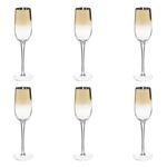 Secret de Gourmet - Lot de 6 Flûtes à Champagne "Arya" 21cl Or