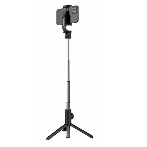 Non Communiqué Noir Perche À Selfie Bluetooth 2En1 Trépied Extensible Tête Rotative Swissten