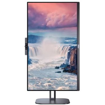 AOC Value-line 24V5CW/BK - V5 series - écran LED - 24" (23.8" visualisable) - 1920 x 1080 Full HD (1080p) @ 75 Hz - IPS - 300 cd/m² - 1000:1 - 4 ms - HDMI, DisplayPort, USB-C - haut-parleurs - noir