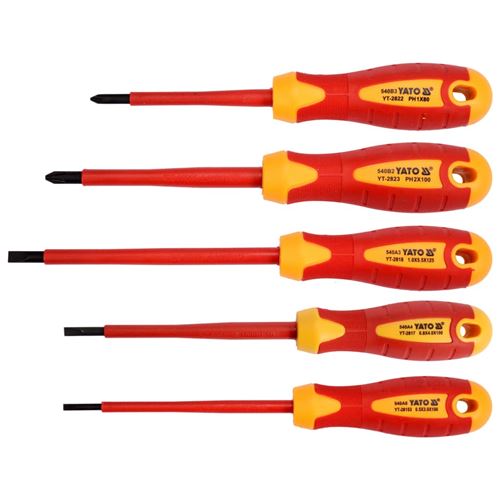 YATO Ensemble de tournevis isol&eacute;s 5 pcs 1000 V