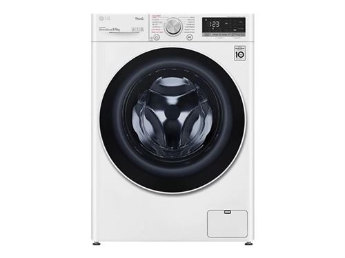 LG F864V40Wrs - Machine À Laver Séchante - WiFi - Largeur : 60 Cm - Profondeur : 62 Cm - Hauteur : 85 Cm - Chargement Frontal - 68 Litres - 8 Kg - 1400 Tours/Min - Blanc