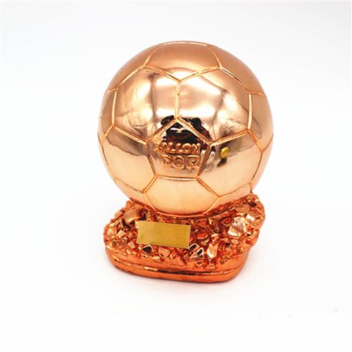 Modèle ballon d'or de trophée Messi, HAOBUY trophée MVP souvenir d'un fan de football, Possibilité d'imprimer une étiquette-25cm Or Rose