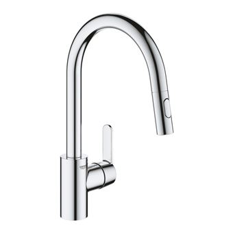 Robinet de cuisine avec douchette GROHE Feel chromé - 1