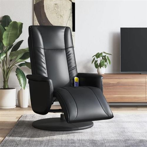 Vidaxl Noir Fauteuil De Massage - Similicuir - Image 2