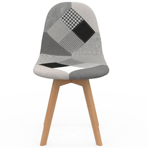 Lot De 4 Chaises Scandinaves SARA Gris Clair - Pour Salle à Manger - Neuf