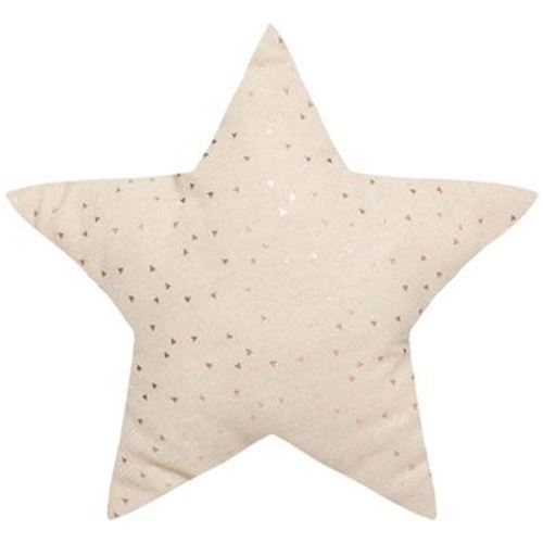 Coussin berlingot étoile - 40x10x40 cm - beige