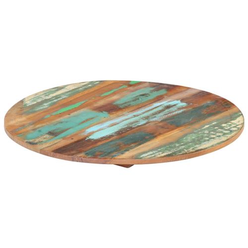 vidaXL Dessus de table rond 40 cm 15-16 mm Bois de récupération solide