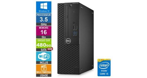 PC Dell 3050 Sff i5-7400 3. 50Ghz 16Go/480Go SSD WiFi W10