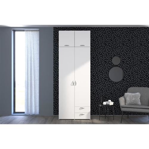 PARISOT - Ensemble Armoire + Réhausse VARIA - L 80,7 x P 51,1 x H 226,8 cm