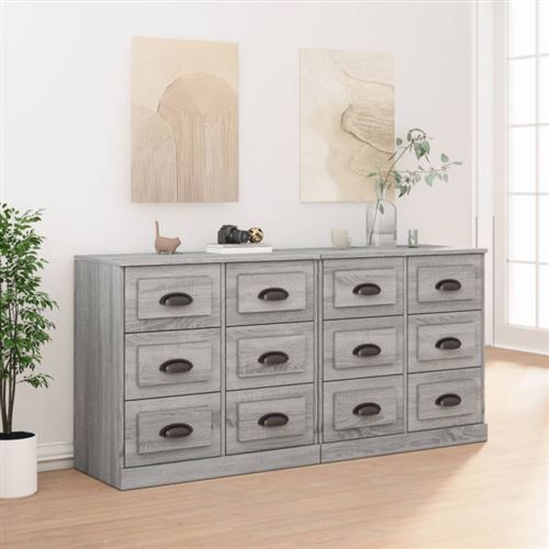 Vidaxl Gris Buffets 2 Pcs - Sonoma - Image 3