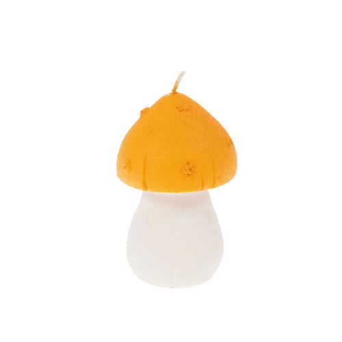 Non Communiqué Jaune Bougie Champignon 10,5 Cm (Lot De 4) - Amadeus - Cire