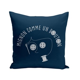 Fabulous Coussin bleu Mignon Comme un bouton [40x40 cm] - 1