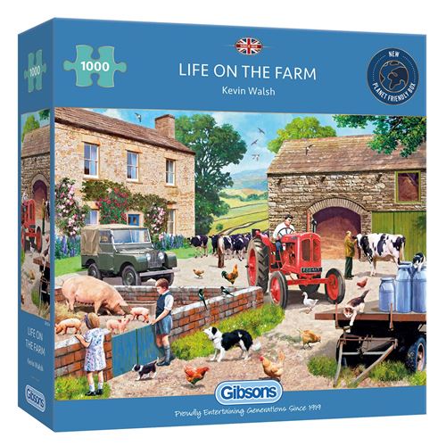 Puzzle 1000 pièces LIFE ON THE FARM GIBSONS Carton Multicolore