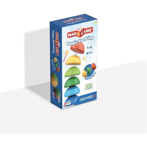 Non Communiqué Multicolore (Principalement Jaune) Jeu De Construction Magicube Geomag Gm060 Magnétique 6 Pièces Empilables