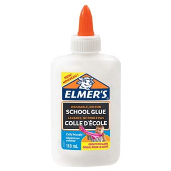 Elmer's colle d'école liquide blanche, lavable et adaptée aux enfants, pour travaux manuels ou slime, 118 ml - 1