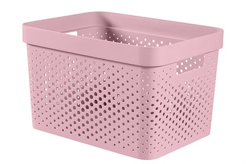 Curver Infinity Recycled Box 17l Dots Rose35.5x26.2xh21.9cm (lot de 5)