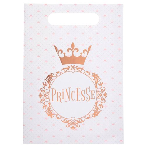 10 sacs cadeaux papier petite princesse 16.5x23cm - 000753300000020
