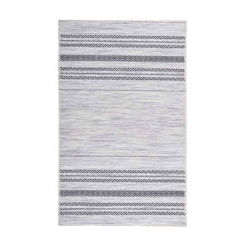 Tapis Tissé Imprimé à Poils Plats "Maya" Gris 120 x 180 cm