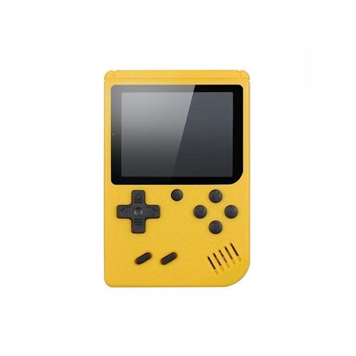 Console de jeux portable avec 400 jeux retro couleur jaune