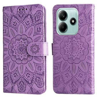 Coque Portefeuille Pour Xiaomi Poco M7 Pro 5G – Etui En Cuir PU Avec Porte-cartes, Bandoulière, Protection Anti-chute - 6