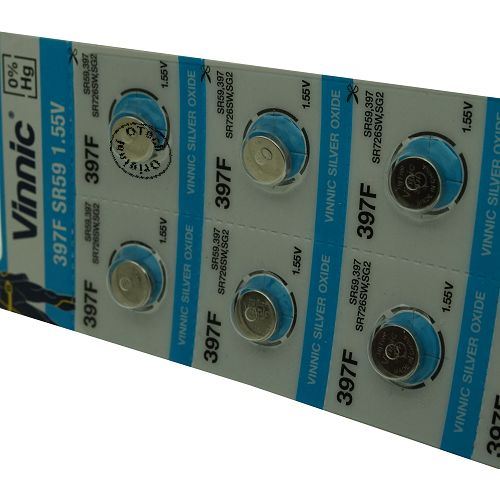Pack de 10 piles Vinnic compatible avec VARTA V397 MF - Otech