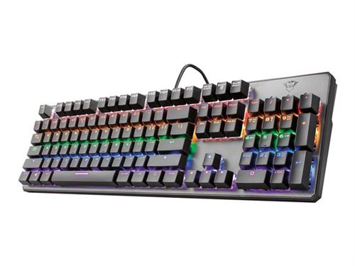 Trust GXT 865 Asta - Clavier - rétro-éclairé - USB - QWERTY - Espagnol - commutateur : GXT Red Linear