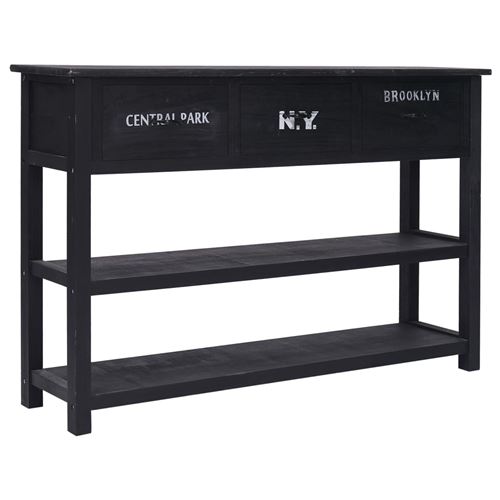 vidaXL Buffet Noir 115 x 30 x 76 cm Bois