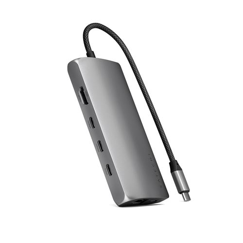 Satechi ST-P8KEM station d accueil Avec fil USB 3.2 Gen 1 (3.1 Gen 1) Type-C Gris
