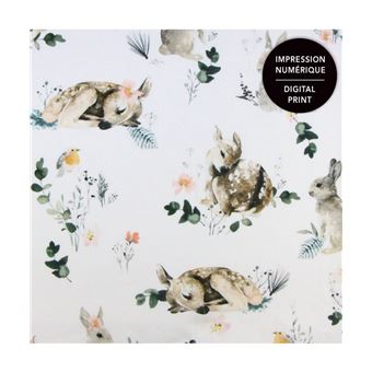Coupon Tissu Pas Cher : coton cretonne Frida Kahlo poule - noir| MPM