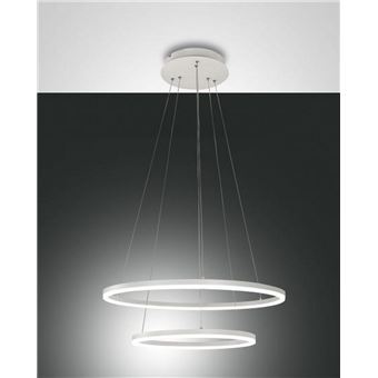Fabas Luce Giotto Plafonnier Suspendu LED Intégré Blanc Verre - 1