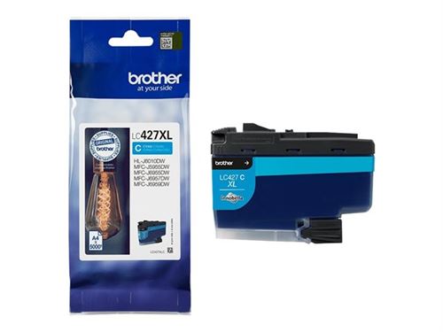Brother LC427XLC - Hoge capaciteit - cyaan - origineel - inktcartridge - voor Brother HL-J6010, MFC-J4335, MFC-J4340, MFC-J4345, MFC-J4440, MFC-J4535, MFC-J4540
