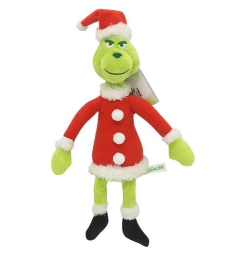 Peluche pour Dr. Seuss Grinch Comment le Grinch a volé Noël HAOBUY avce Chapeau de Noël Poupée - Vert 32cm