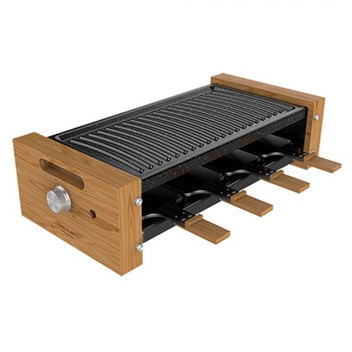Cecotec Cheese & Grill 8200 - Raclette/grill - 1.2 kWatt - noir/bois